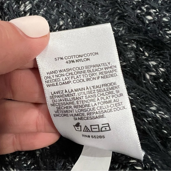 EXPRESS | Fuzzy eyelash hooded cardigan small - Picture 8 of 10